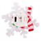 Панно световое 9x8 см Снежинка со снеговиком 501-021